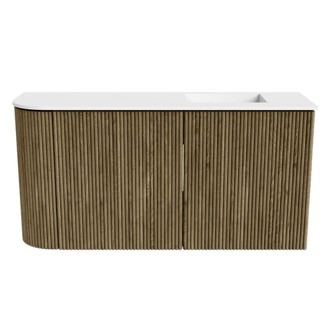 Mondiaz JOYA 81.6cm toiletmeubel - ronding links kleur Dusk - Wastafel FAYE positie Rechts Zonder kraangat kleur Talc. SW1421691