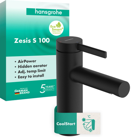 Hansgrohe Zesis s BM - 100 - coolstart PopUp - trekwaste - kunststof - mat zwart SW1388640