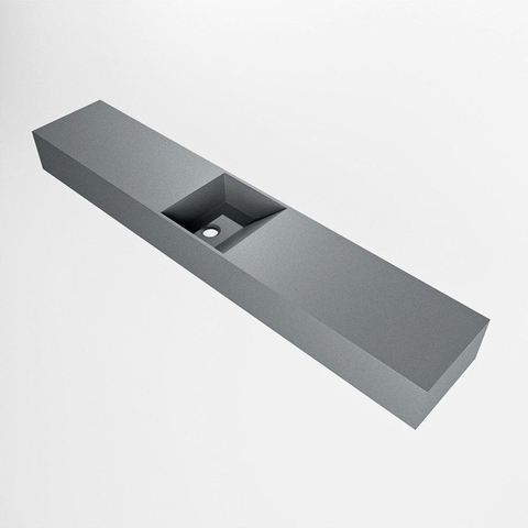 MONDIAZ TYNE lave-mains - 120x23x12cm - vasque centre - sans trou robinet - plata (argent) SW1026181
