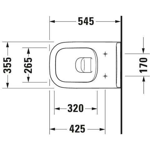 Duravit D-code Wandcloset - diepspoel - spoelrandloos - 35.5x54.5cm - rimless - wit SW104232