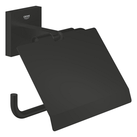 Grohe Start Cube QuickFix Toiletrolhouder - met klep - matte black (mat zwart) SW1126979
