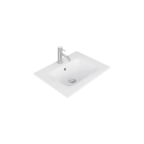 Thebalux adoro, 61, wastafel keramiek, 1x kom 1x kr gat, wit glans SW846067