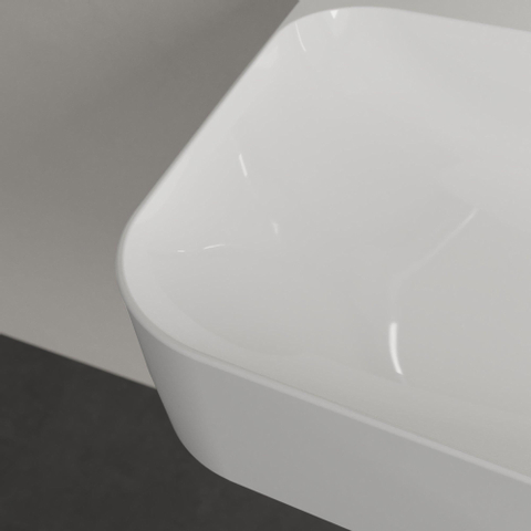 Villeroy & Boch finion wastafel - met 2 kraangaten - 100x47cm CeramicPlus - zonder overloop - White Alpine (glans wit) SW106490