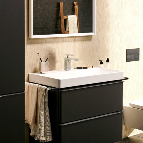 Hansgrohe Tecturis E Eengreeps wastafelkraan - 80 - coolstart - met PopUp - trekwaste - hoogglans chroom SW918571