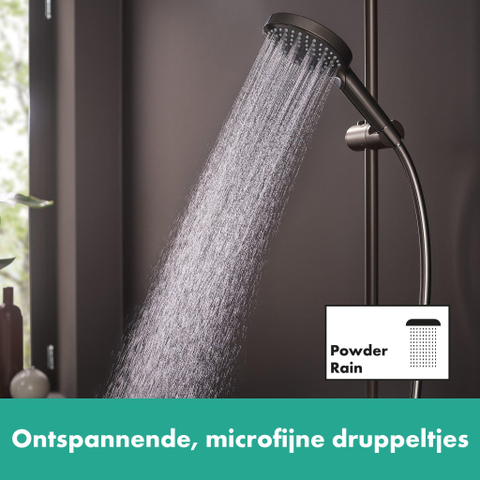 Hansgrohe Raindance Select S Handdouche 120 - 3jet powderrain - geborsteld zwart chroom SW541891