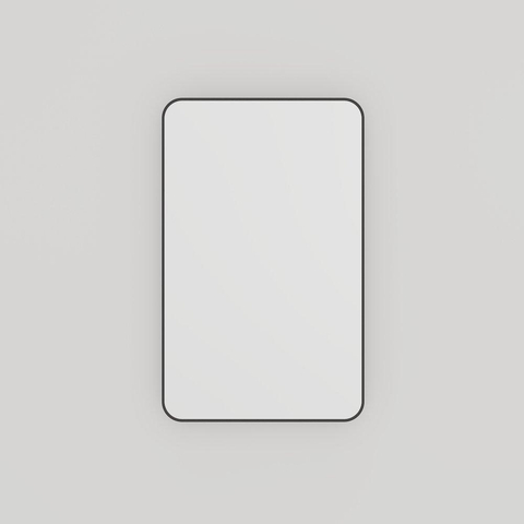 Haceka Deco spiegel – rechthoek met afgeronde hoeken – 50x80 cm – Zwart mat SW1102387