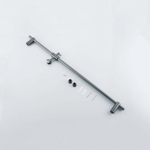 Fortifura Calvi douchekraan - met glijstangset - met ronde handdouche - gladde doucheslang - PVD - geborsteld gunmetal (antraciet) SW811949