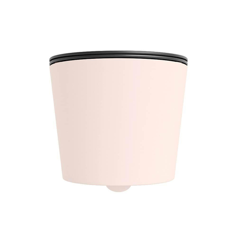 Mondiaz LAVIE hangtoilet – spoelrandloos – 36 x 53 cm – met softclose zitting – Rosee (roze), zitting Dark grey (grijs) SW1208605