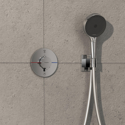 Hansgrohe Showerselect comfort s Thermostaat - inbouw - voor 2 functies - met geïntergreerde zekerheidscombinatie volgens EN1717 - hoogglans chroom SW918103