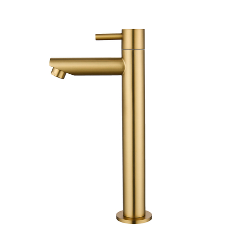 Fortifura Calvi Robinet de lavabo - 23cm - rehaussé - montage sur plan - brossé laiton SW1476847