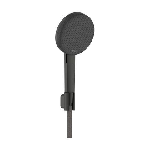 Hansgrohe Raindance Alive Select S Doucheset - 125 - 3jet - ecosmart - met designflex textiel - doucheslang - 160 cm - geborsteld zwart chroom (antraciet) SW1388569