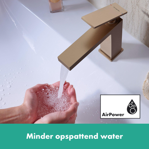 Hansgrohe Tecturis E Eengreeps wastafelkraan - 110 met PopUp - trekwaste - geborsteld brons SW918718