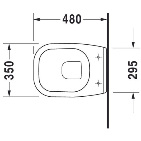Duravit D-Code Compact WC suspendu – compact – 35 x 48 cm – blanc brillant 0315126