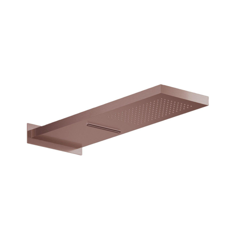 Hotbath Mate Hoofddouche - rechthoek - 16.5x53.7cm - waterval - cascade - PVD - geborsteld koper SW1119115