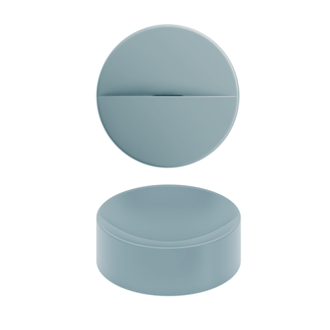 Clou Vale vasque à poser - 22x22x7cm - sans trou de robinet - bleu mat SW809543