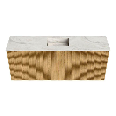 Mondiaz JOYA-DLUX 100cm meuble de salle de bains - couleur Oak - Vasque FAYE position Milieu 1 trou de robinet couleur Ostra. SW1422210