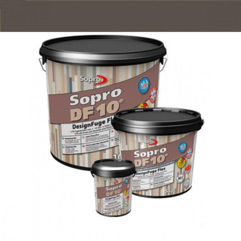 Sopro Mortier à joint pour carrelage de sol et mural Sopro DF 10 Flexible bois d'ébène n° 62 5kg Gris SW359725