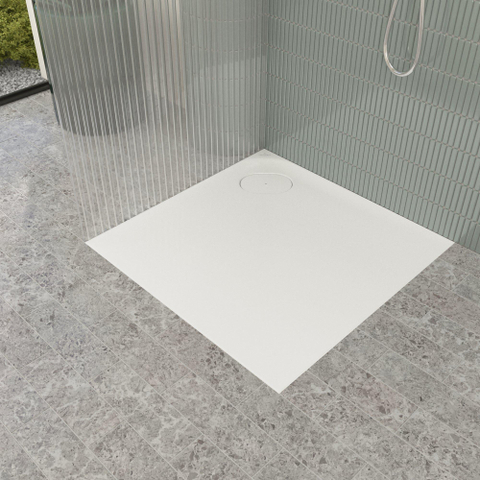 Villeroy & Boch Ecora douchebak - 80x80x3.5cm - hoekafvoer - white alpine (wit) SW1558955