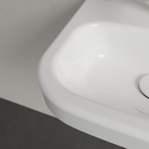 Villeroy & Boch Architectura fontein - 45x38cm - met kraangat - met overloop - White Alpine (glans wit) 1025280