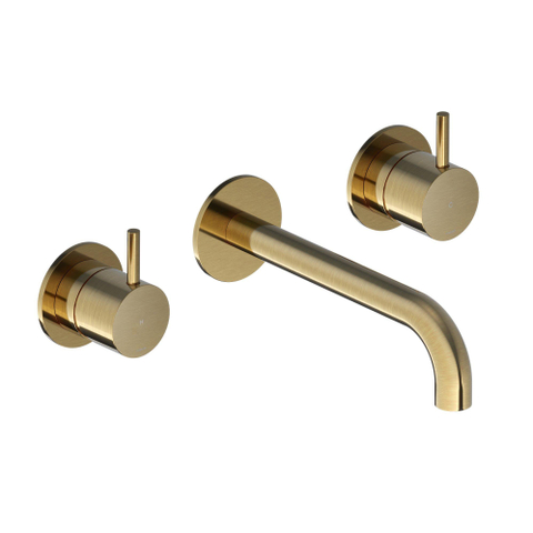 Hotbath Cobber Afbouwdeel ten behoeve van inbouw wastafelkraan - 18cm uitloop BB - geborsteld messing goud SW1246732