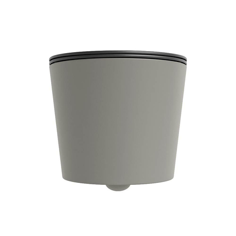 Mondiaz LAVIE WC suspendu – sans bride – 36 x 53 cm – avec abattant softclose – Smoke (brun clair), abattant Dark grey (gris) SW1208609