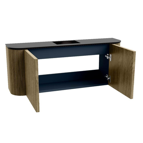 Mondiaz JOYA 103.2cm meuble de salle de bains - arrondis gauche et droite couleur Dusk - Vasque FAYE position Milieu 1 trou de robinet couleur Urban. SW1421708