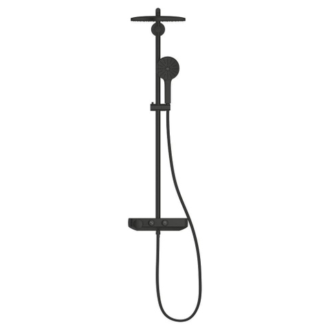 GROHE Vitalio Joy doucheset - 28cm - rond - thermostatisch - SmartControl - mat zwart SW1590070