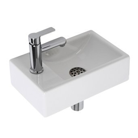 Plieger Houston pack lave-mains – 37 x 23 x 17 cm – céramique blanche – perçage à gauche – robinet chromé 4970140