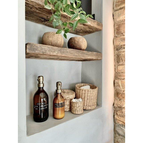 Wellmark Handcreme bruin glas messing pomp 250ml tekst SOFT HANDS STARTS HERE Black label SHOWROOMMODEL SHOW22672