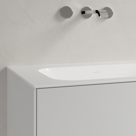 Villeroy & Boch finion meubelwastafel - 80x50cm - zonder kraangat - zonder overloop CeramicPlus - White Alpine (glans wit) SW209387