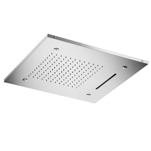 Hotbath Mate Inbouwhoofddouche vierkant - 50x50cm - met cascade en spray - geborsteld nikkel (RVS) SW22818