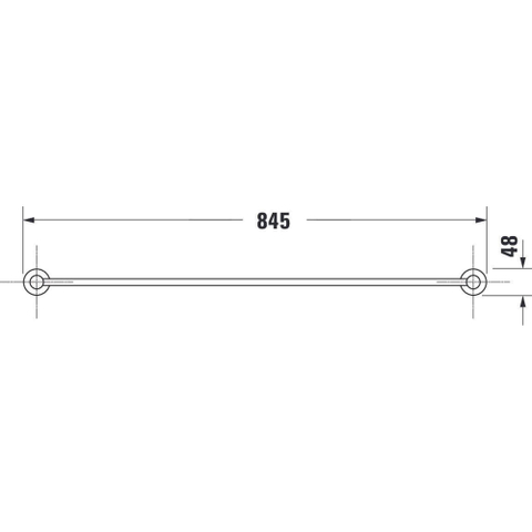 Duravit D-code Handdoekhouder - 80cm - hoogglans chroom 0315319