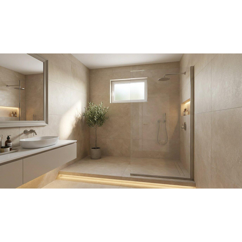 ÉCHANTILLON Terravito Elzino Carrelage murale - 50x120cm - rectifié - Aspect pierre naturelle - Beige mat (beige) SW1221615