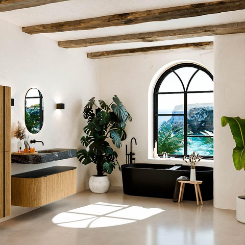 MONDIAZ THOR-DLUX 120cm badmeubel ronding links + rechts kleur Oak met 1 lade en 2 deuren. Vrijhangende wastafel CLOUD Midden zonder kraangat kleur Lava. SW1463097