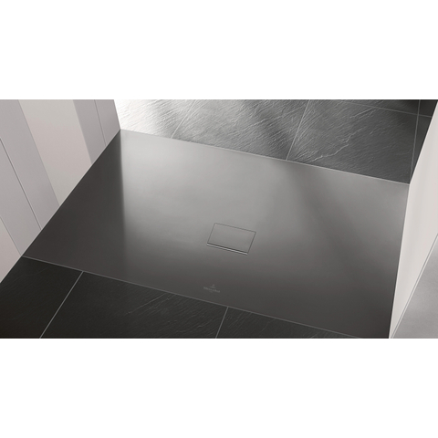 Villeroy & Boch Squaro infinity douchebak - 140x80x4cm - Anthracite (grijs) SW28764