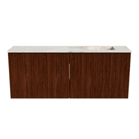 Mondiaz JOYA-DLUX 100cm meuble de salle de bains - couleur Ruby - Vasque FAYE position Droite Sans trou de robinet couleur Frappe. SW1423487