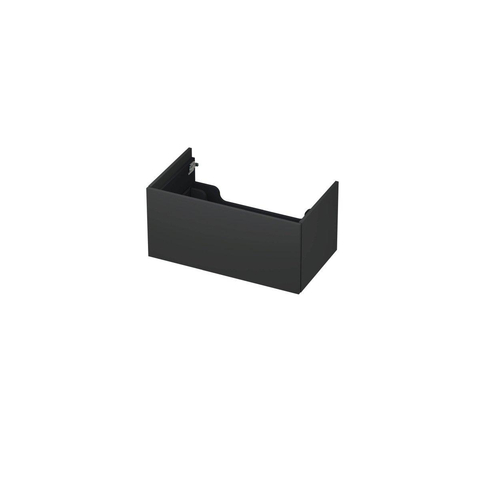 INK Wastafelonderkast - 80x45x37.6cm - 1 lade - push to open - met recht opdekfront - MDF lak - Antraciet mat SW439432