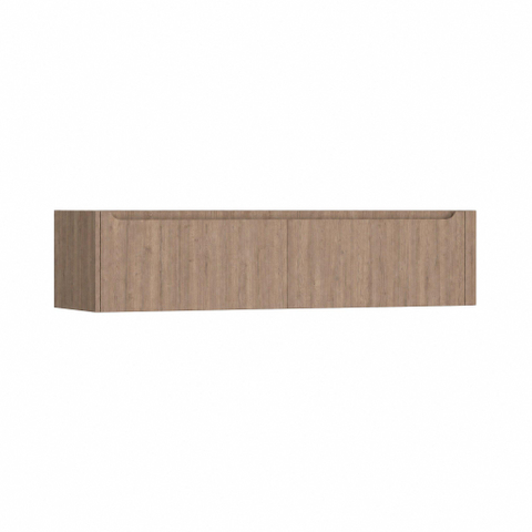 H&R Badmeubelen Juice Wastafelonderkast - 180x45x40cm - rechterhoek afgerond - 2 lades - geïntegreerde greep - charleston SW1110691