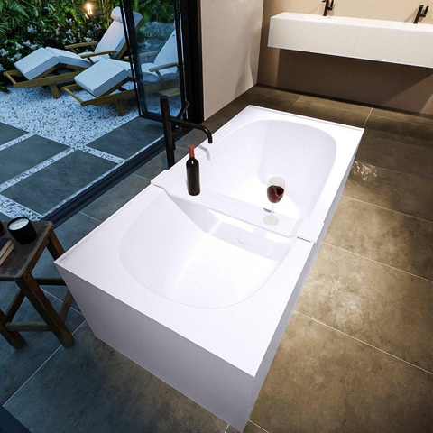 MONDIAZ FREEZE Baignoire îlot - 180x85cm - Cale SW491486