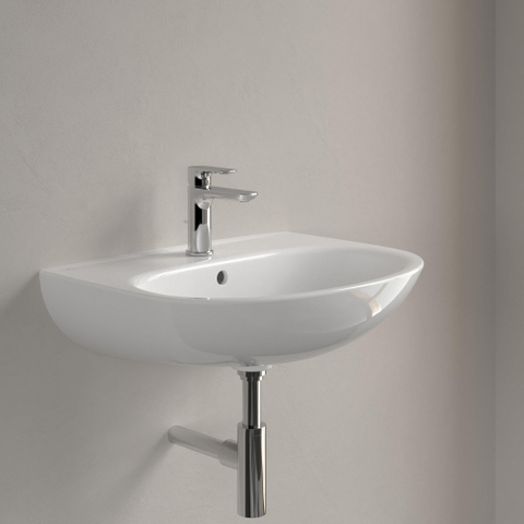 Villeroy & Boch O.novo wastafel - 60x46x18cm - met overloop - White Alpine (glans wit) SW878452