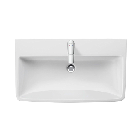 Duravit No.1 Duravit No.1wastafel - met kraangat - met overloop - 80x46x17.3cm - hoogglans wit SW723711