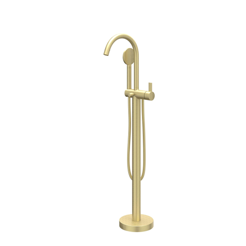 IVY Pact Mitigeur de bain autoportant - bec pivotant - 150cm - Flexible de douche - douchette satin mist - Or brossé mat PVD SW1031167