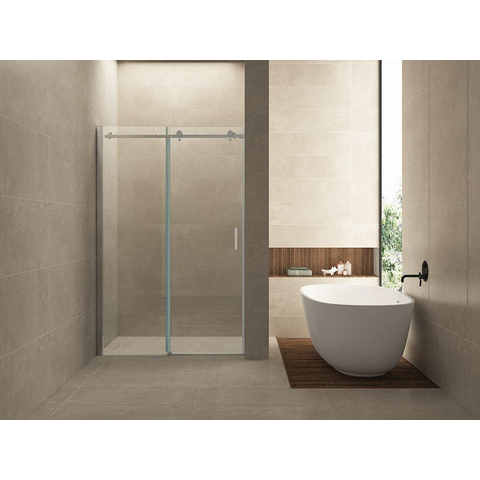 Wiesbaden Slide Nis schuifdeur - 140x200cm - 8mm - nano helder glas - chroom SW62385