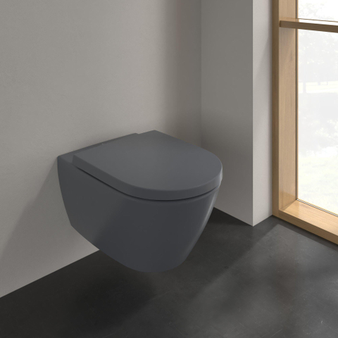 Villeroy & Boch Subway 2.0 wandcloset - 56cm directflush - diepspoel CeramicPlus - Graphite (mat grijs) SW546716