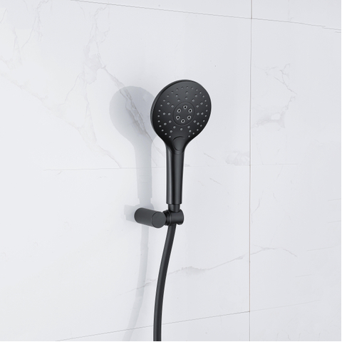 Fortifura Calvi Handdouche - ø12cm - rond - 3 standen - Mat Zwart SW496816