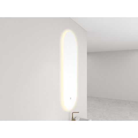 Wiesbaden Lumia Spiegel ovaal - met LED dimbaar en spiegelverwarming - 50x100cm SW892029