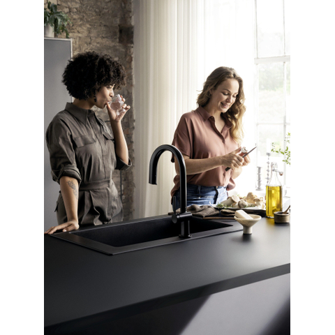 Hansgrohe Aqittura M91 Filter systeem - 210 uittrekbare uitl - 1jet - sbox starter set - mat zwart SW918606