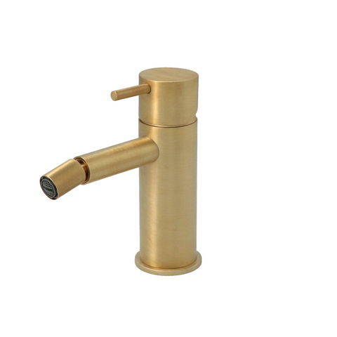 Hotbath Cobber Bidetmengkraan L-uitloop - zonder waste - geborsteld messing goud SW73685