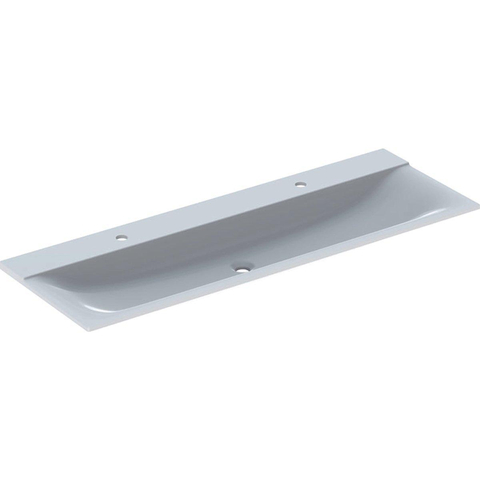 Geberit Xeno2 lavabo - 140x48x14cm - 2 trous de robinet - blanc SW417236