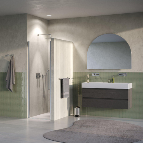 BRAUER Cosmic Nisdeur - 70x200 - draaiend - helder - glas omkeerbaar incl. glascoating - geborsteld RVS PVD SW1580950